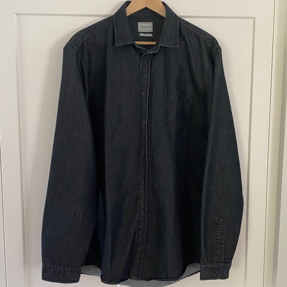 Men's Frank & Oak Black Denim Button Down - NWOT - Picture 1 of 6